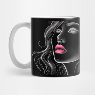 Artistic Face Lineart #17 Mug